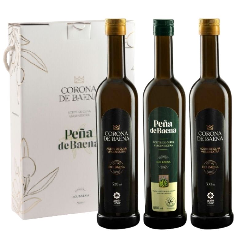 Estuche regalo AOVE 500 ml Corona de Baena y Peña de Baena