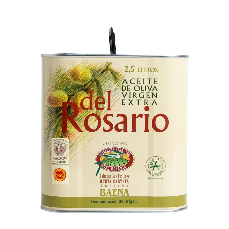 Aceite de oliva virgen extra Del Rosario 2,5 litros lata D.O.P. Baena