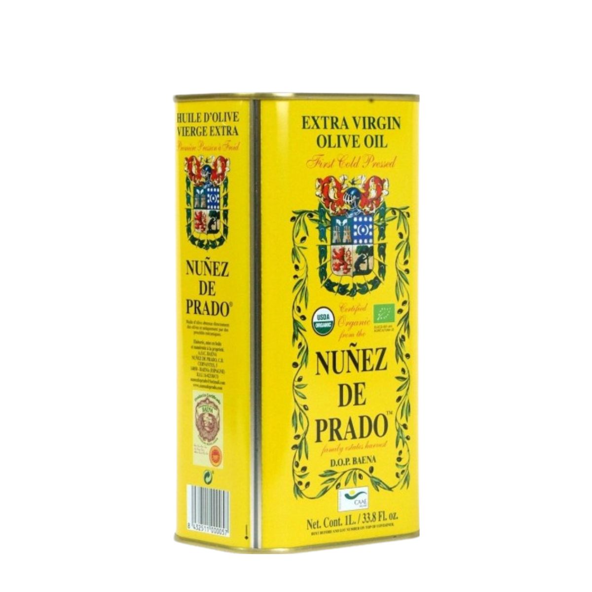 AOVE ecológico Núñez de Prado 1 L – vista tres cuartos