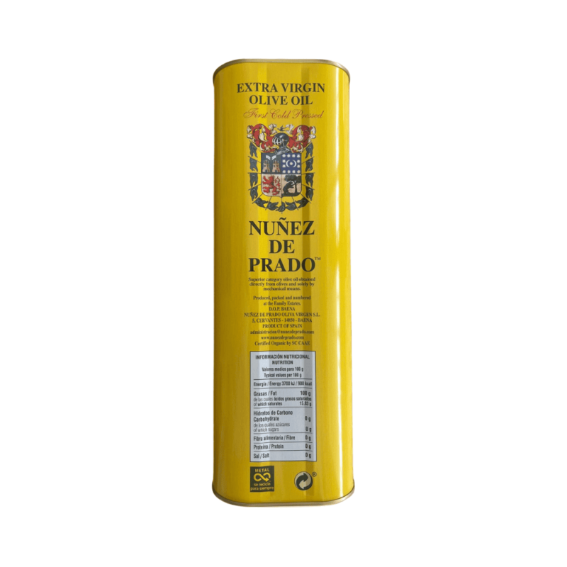 Lata 5L Núñez de Prado – envase metálico que protege de la luz y el aire