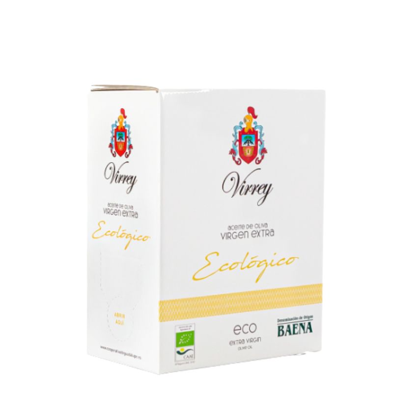 Aceite de oliva virgen extra ecológico Virrey del Pino 3 litros Bag in Box Baena